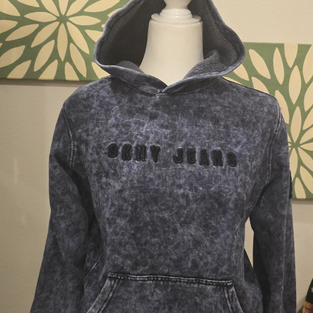 DKNY Blue Hooded Sweater